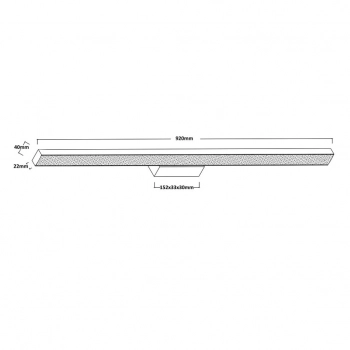 Aqua 92cm kinkiet IP44 LED 24W 2586lm CCT czarny LP-987/1W L BK